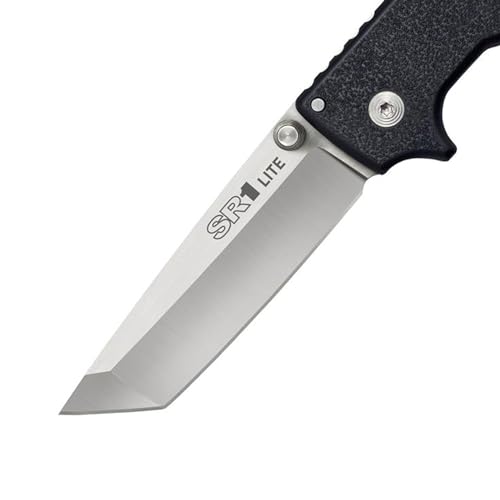 Cold Steel SR1 Lite Tanto Folding Knife 4 Inch Blade, Tactical Self-Defense, Griv-Ex Handle