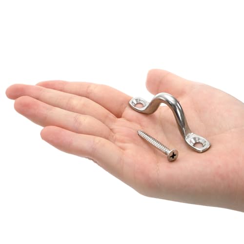 Stainless Steel Boat Pad Eye Tie Down Anchors - 10 Pack