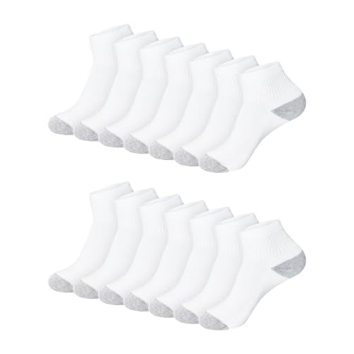 Moisture-Wicking Cushioned Athletic Socks - 14 Pack