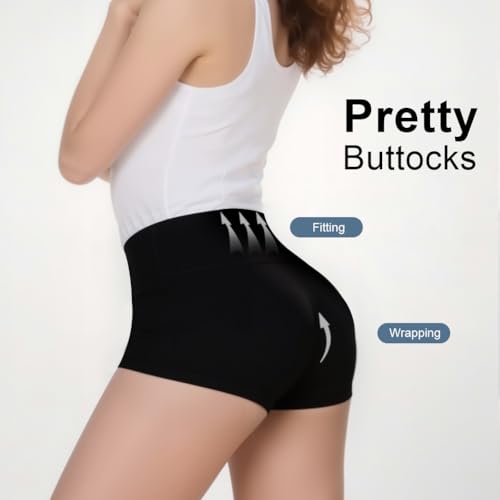 High-Waisted Tummy Control Shapewear Shorts - Large/X-Large, Black