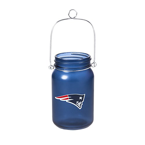 New England Patriots LED Mason Jar Lantern with String Lights