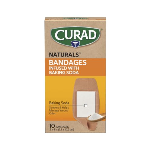 Baking Soda Bandages 2" x 4" - 10 Count, Sterile & Absorbent