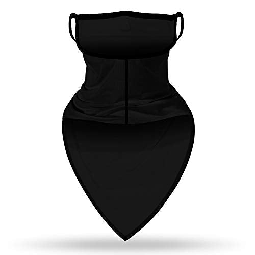 UV Protection Neck Gaiter Face Mask - Solid Black