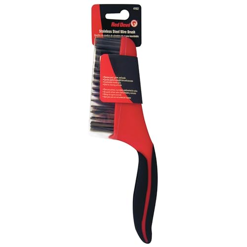 Red Devil 4162 Soft Grip Stainless Steel Wire Brush, 10", Steel