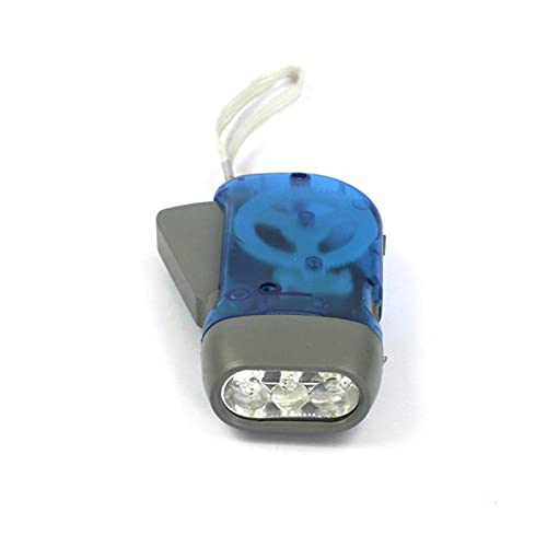 Battery-Free 3 LED Hand Press Flashlight - Blue