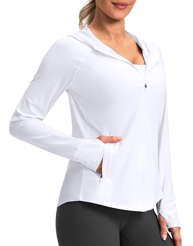 Women's UPF 50+ Sun Protection Lightweight Hoodie Jacket for Outdoor Hiking