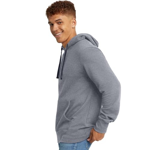 Hanes Men's XX-Large Navy Pe Heather Midweight Fleece Hoodie Pullover Sweatshirt