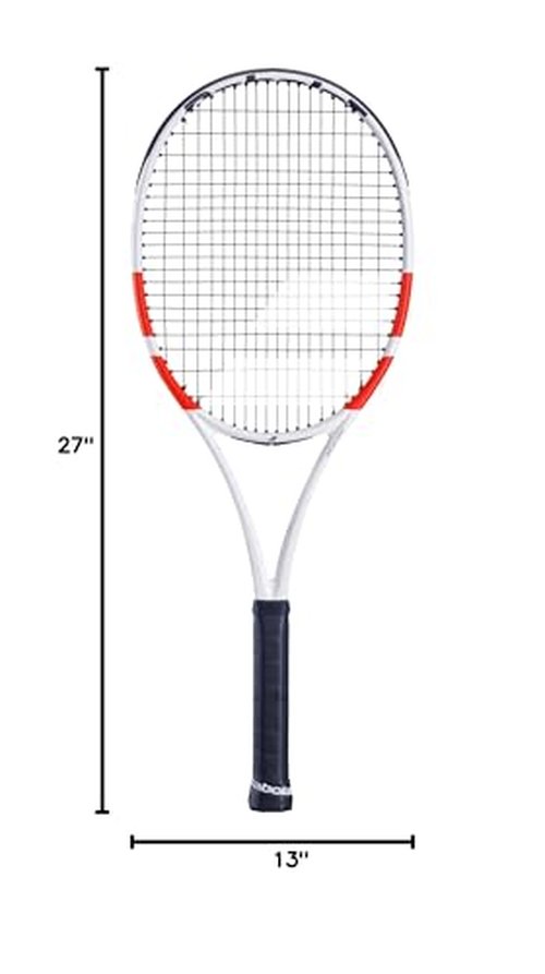 Babolat Pure Strike 98 18x20 Tennis Racquet (4th Gen) - Strung with 16g White Syn Gut at Mid-Range Tension (4 3/8" Grip)