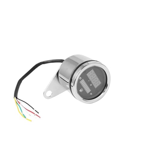 Universal 2-in-1 Motorcycle Odometer & Voltmeter - Digital Tachometer