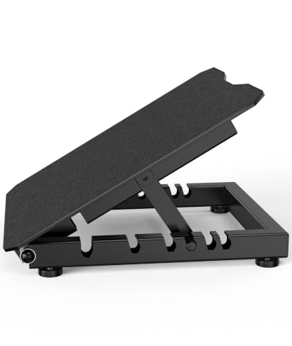 Black Adjustable Slant Board for Squats and Calf Stretching | Heavy-Duty Steel