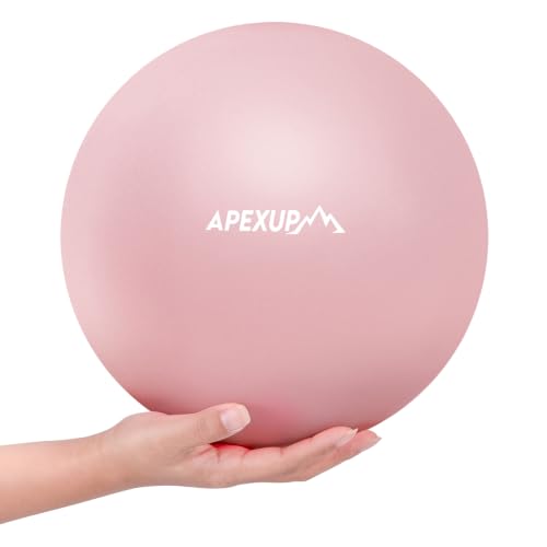 9 Inch Pilates Ball - Soft Pink Exercise Ball for Yoga, Fitness, Core Workout