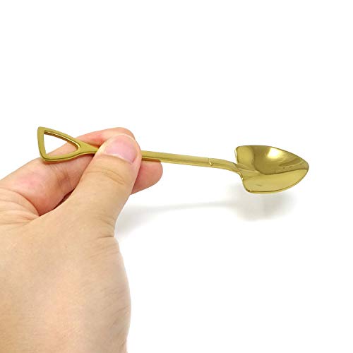 Gold Stainless Steel Mini Shovel Spoons - Set of 4