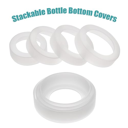 Silicone Water Bottle Bottom Sleeve - Anti-Slip Protective Boot, White