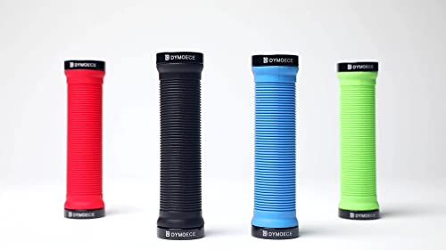 Double Lock Bicycle Handlebar Grips - Comfortable Rubber - Black