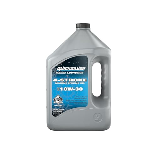 Quicksilver 10W-30 Marine Engine Oil Gallon - Mineral Oil for Outboard & Inboard Motors