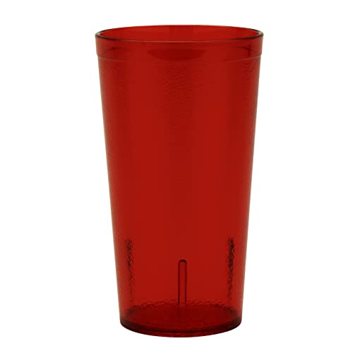 16 oz Shatterproof Red Plastic Tumblers - Set of 4