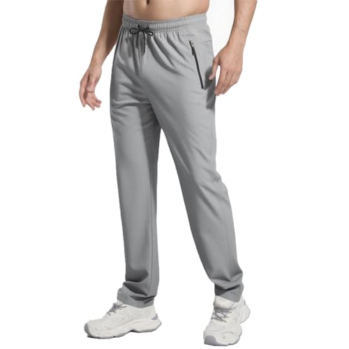 Men's Breathable Quick-Dry Hiking Pants - Light Grey, XX-Large