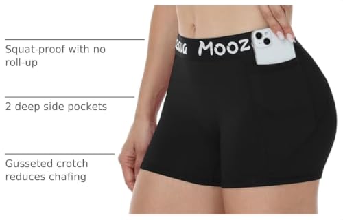 Women's Compression Biker Shorts with Pockets - 3/5/8 Inch for Yoga & Workout
