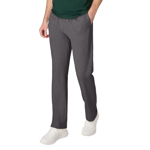 Hanes Men's XXL Sweatpants Pack - Black/Charcoal Heather/Light Steel, Open Bottom, Pockets