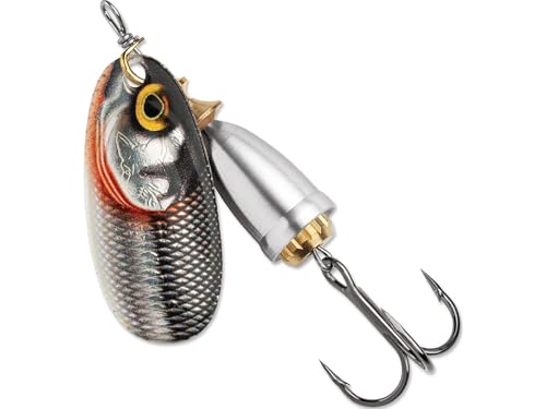 Blue Fox Classic Vibrax Gilded Silver Inline Spinner Lure for Trout Bass Walleye Salmon - 5 Pack