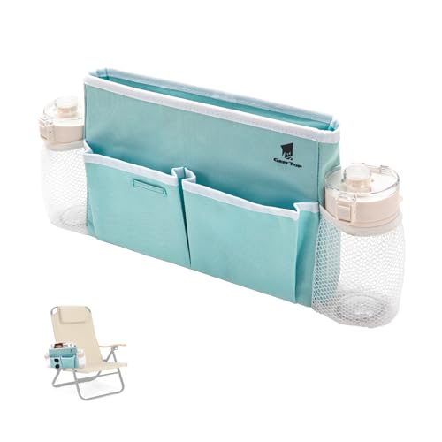 GEERTOP Ultralight Beach Chair Cup Holder Organizer with 2 Side Pockets