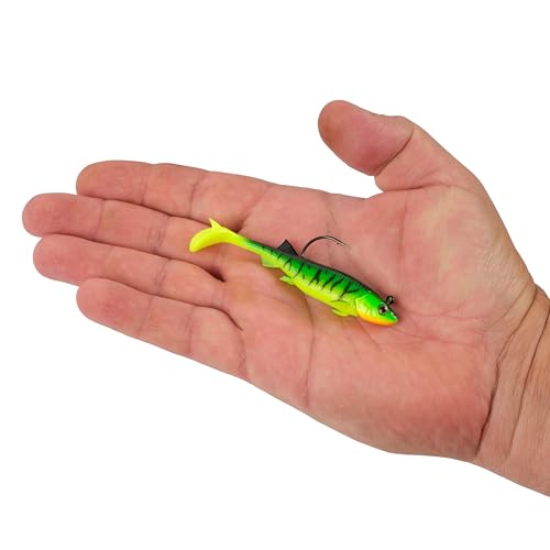 PowerBait Pre-Rigged Minnotator Soft Bait - Firetiger, 3.5 in
