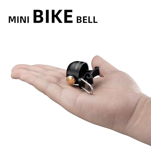 ROCKBROS 100dB Brass Bike Bell, Black – Durable Loud Bicycle Horn for All Bikes