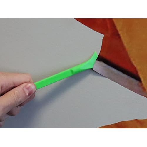 GRIP 3 pc Non-Scratch Wide Blade Plastic Scraper Tool Set - Cleaning Scraper for Tight Spaces - Remove Food, Labels, Stickers, Paint