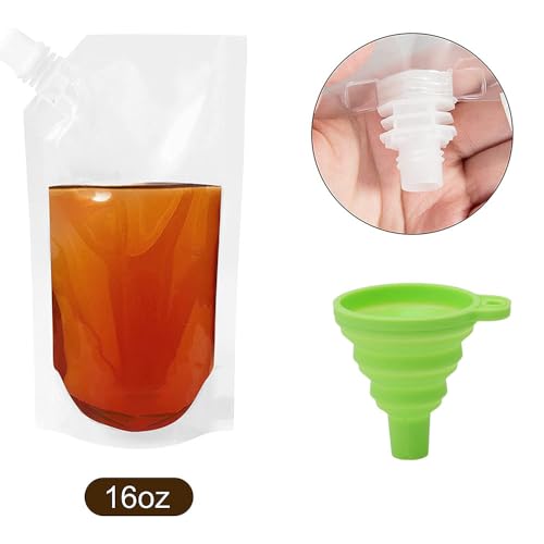 Collapsible 8OZ & 16OZ Reusable Water Carrier Bags - 5PCS Set