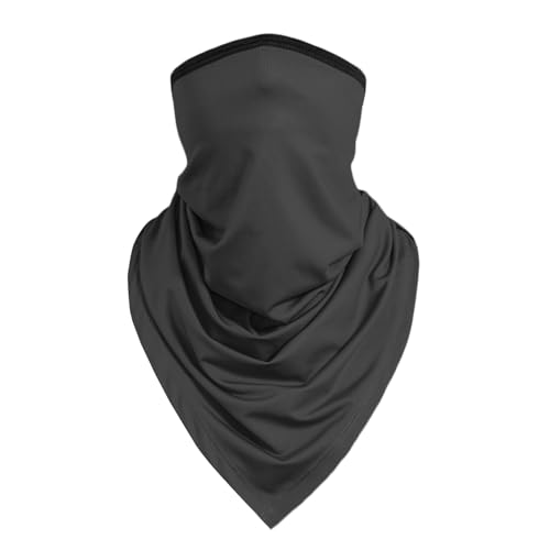 Neck Gaiter Mask for Sun Protection - Black Balaclava Bandana