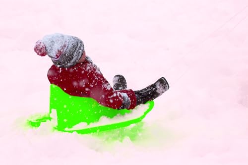 Toddler Sled with Extra Long Tow Rope - Lime Green