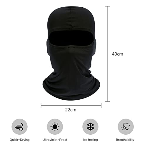 Balaclava Face Mask for Men - Cooling Protection - Large Black