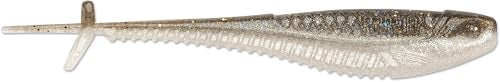Soft Plastic Minnow Bait - Natural Profile for Drop Shot & Jig Head - Gizzard Shad 3-1/2"