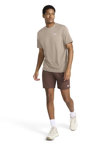 Reebok Men's Strike Short Sleeve Crewneck T-Shirt Medium Gritty Grey Heather - Lightweight Athletic Top