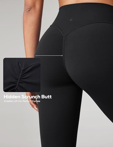 UNISSU Hidden Scrunch Leggings 25'' Medium Black | High-Waist Yoga & Workout Pants