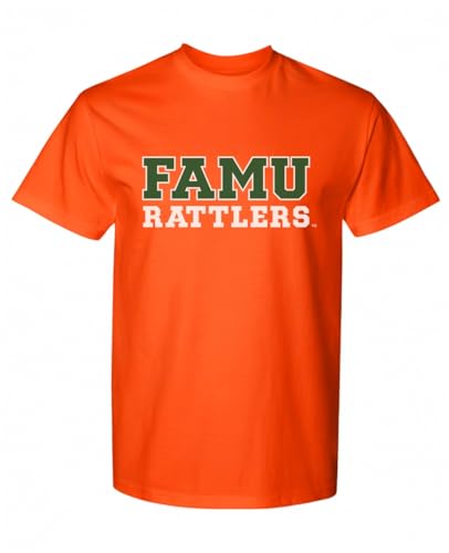 Florida A&M Rattlers Team Logo Tee - Unisex Orange Medium Shirt