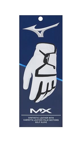 Mens MX Golf Glove - Left Hand White/Black - Large