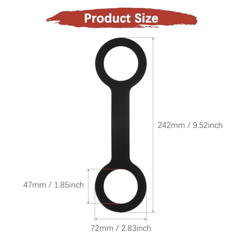 Water Bottle Handle Carrier Strap - 2PCS, Black - Ideal for Running, Hiking & Gym