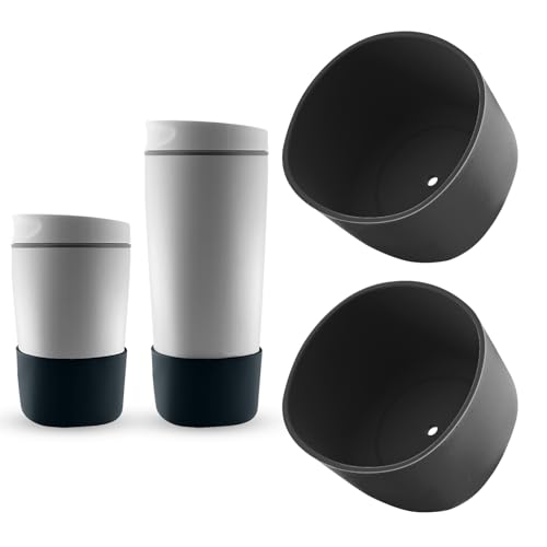 Silicone Boot Covers for Owala SmoothSip Slider Tumblers - Black, 2pcs