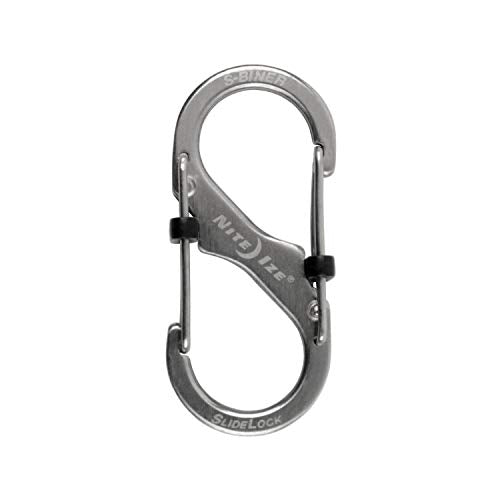 Stainless Steel Lockable Dual Carabiner S-Biner - 1 Count
