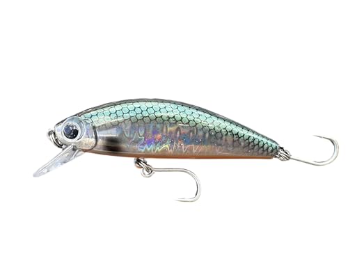 2-Inch Micro Jerkbait Fishing Lure - Chrome Black Back
