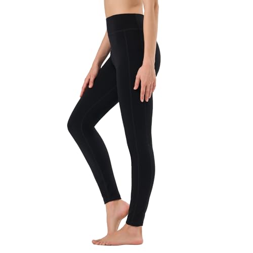 Merino Protect Women's Medium Black 200g Merino Wool Thermal Leggings for Hiking & Skiing