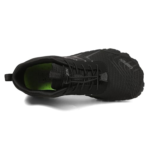 UBFEN Water Shoes for Men & Women - Quick Dry Barefoot Hiking & Swimming, Black, 13 Women / 11 Men, Z4 Model