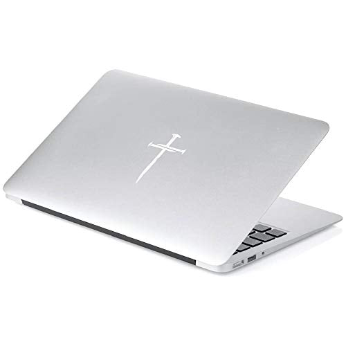 Cross with Nails Design Vinyl Decal for Windows & Vehicles - 5.5H x 3.5W