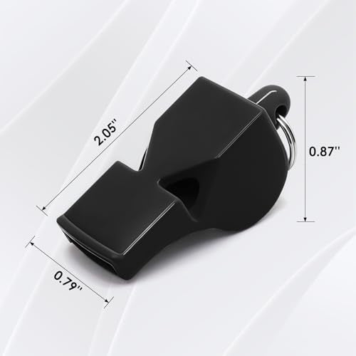 Pealess Sports Whistle with Lanyard - 120dB Sound - 5 Pack