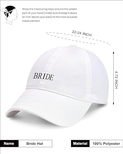 Bride and Groom Baseball Caps - White & Black - Wedding Gift