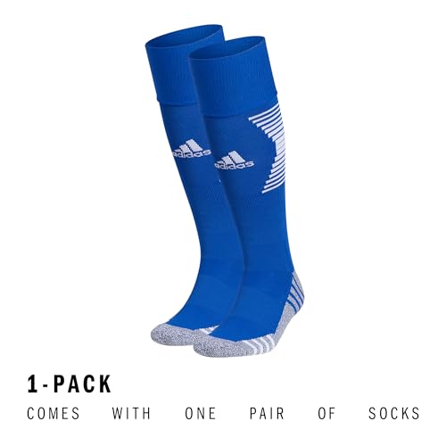 Soccer Over-the-Calf Socks - Large Royal Blue/White