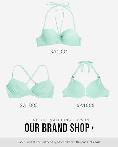 Women's Ruched Bikini Bottom - Mint Chip - Full Coverage