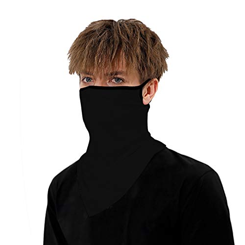 UV Protection Neck Gaiter Face Mask - Solid Black