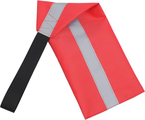 Kayak Safety Warning Flag with Reflective Strips - Red